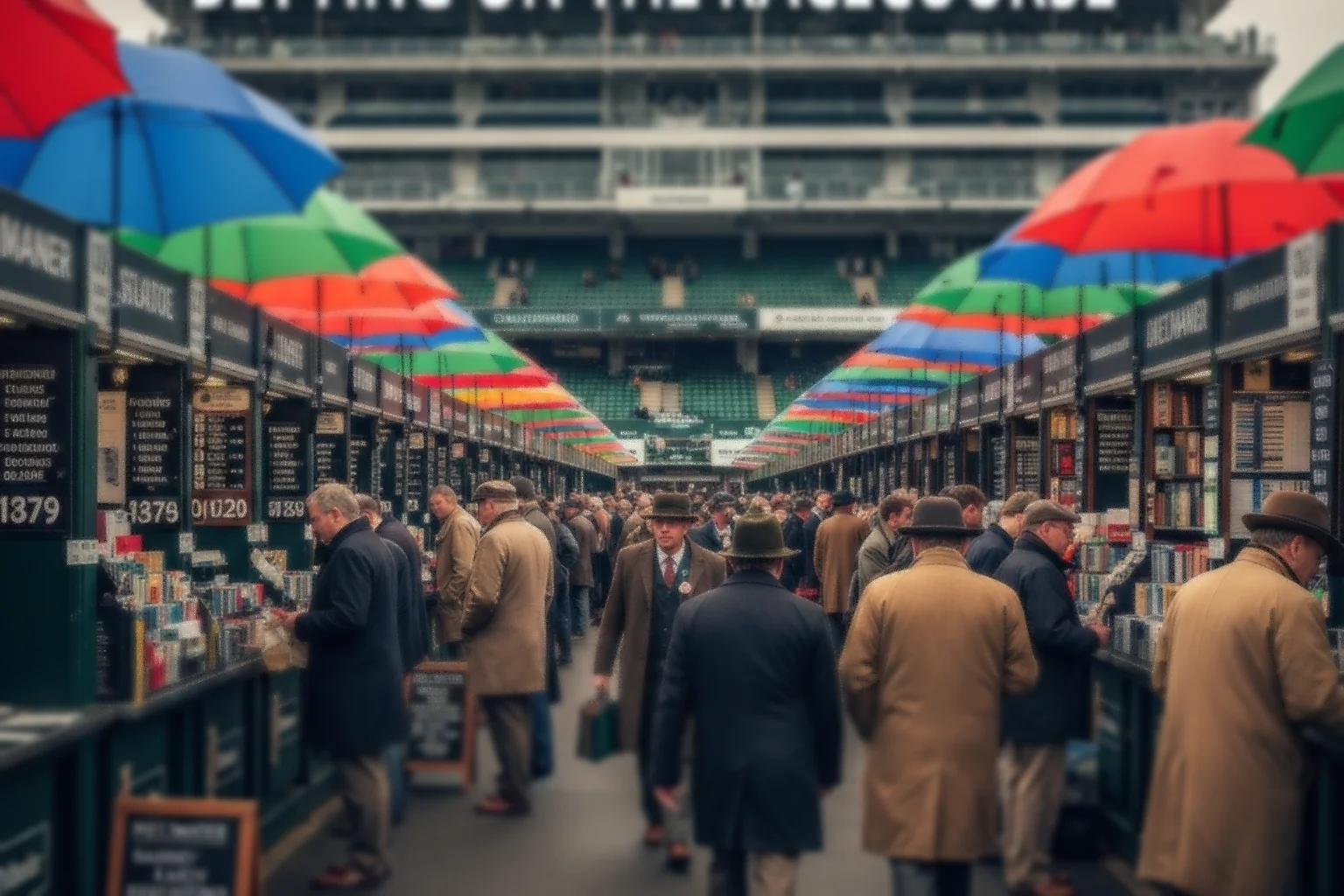 Cheltenham racecourse on-course betting ring bookmakers and Tote terminals